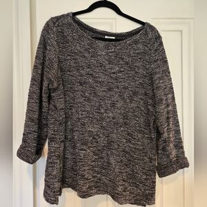 croft & barrow Black and White Knit Sweater